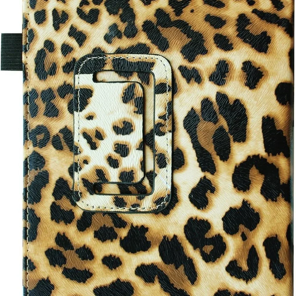 NWOT Kindle Fire HD 7 Leopard Folio Case w/ Auto Sleep/Wake Feature